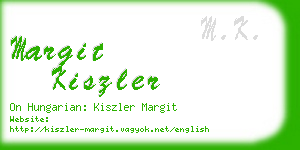 margit kiszler business card